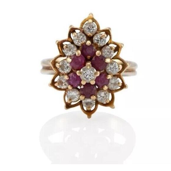 Bailey Banks & Biddle Ruby Diamond Ring - Picture 2 of 4